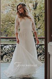 Chiffon Jersey Satin Sash Ribbon Lace Wedding Dress June Bridals Lace Wedding Dress With Sleeves Lace Weddings Wedding Dress Chiffon