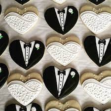 Wedding Heart Cookies Wedding Cookies Decorated Wedding Cake Cookies Wedding Dress Cookies