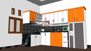 Inspirasi 24 desain kitchen set minimalis. Kitchen Set Minimalis 3d Warehouse