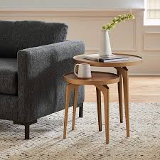 Mid Century Modern Nesting Tables Add A Light And Eclectic Feel To Your Space Could Be End Tab Living Room Side Table Mid Century Side Table Modern Side Table