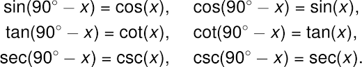 Cofunction Calculator