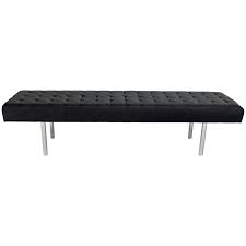 99 get it as soon as fri, jul 9 Tufted Black Upholstery Long Modern Bench On Chrome Cylinder Legs For Sale At 1stdibs