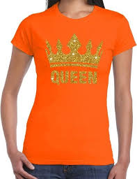 50% katoen / 50% polyester, 270 grams kwaliteit. Bol Com Oranje Koningsdag Queen Shirt Met Gouden Glitter Kroon Dames Oranje Koningsdag Kleding S