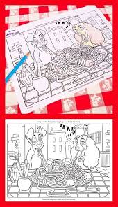 Lady and the tramp coloring picture. Disney Com The Official Home For All Things Disney Lady And The Tramp Coloring Pages Italian Night