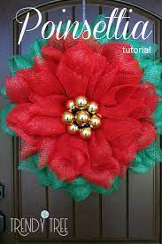 Poinsettia Mesh Wreath Tutorial Deco Mesh Wreaths Diy Mesh Wreath Diy Mesh Wreath Tutorial