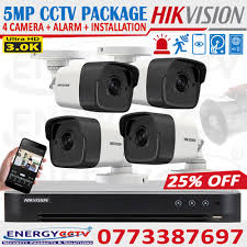 Hikvision 5mp Cctv 4 Camera Package With Alarm System In Sri Lanka 25 Off