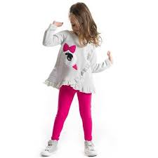 Denokids Beyaz Kugu Tunik Takim 65 Tl Kiz Cocuk Takim Graphic Sweatshirt Sweatshirts Fashion