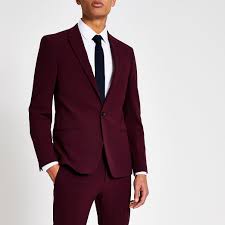 Shop for women's, men's and kids' fashion, beauty and home essentials online! Dark Red Stretch Skinny Suit Jacket River Island