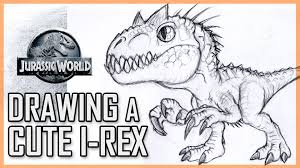 We've seen them in museums, at the movies, in books, and in the toy aisles of our favorite stores. Drawing A Cute Cartoon Indominus Rex Tutorial Slash Frustration Problem Solving Indominus Rex Cute Cartoon Drawings