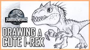 In this video, i take you through my core steps in principles on how to scale an indominus rex head. Drawing A Cute Cartoon Indominus Rex Tutorial Slash Frustration Problem Solving Indominus Rex Cute Cartoon Cartoon