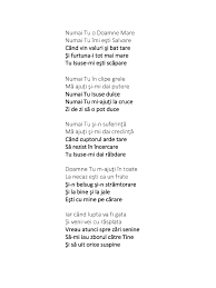 O doamne mare, când privesc eu lumea подробнее. Numai Tu O Doamne Mare Docx