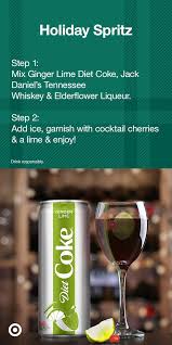 In A Wine Glass Build Together 4 Oz Ginger Lime Diet Coke 1 Oz Jack Daniel S Tennessee Whiskey Oz Elderflo Drinks Alcohol Recipes Holiday Drinks Drinks
