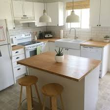 Bamboo Counter Tops Rona Subway Tile Backsplash Home Depot Domsjo Double Sink Ikea And Hanging Lights Ikea Home Depot Kitchen Kitchen Tiles Kitchen