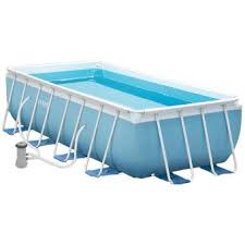 Ronde, rectangulaire, bleu, grise : Piscine Tubulaire Rectangulaire Intex Prism Frame 4 8 M Piscine Achat Prix Fnac