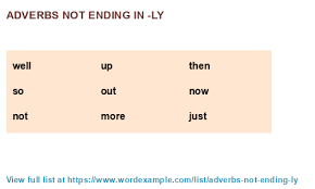 The ultimate preposition list in the english language. Adverbs Not Ending In Ly 500 Results