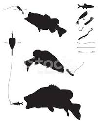 Fish bass fish silhouette bass fish bass silhouette silhouette symbol icon animal sketch background decoration outline element emblem swimming sea cartoon marine colorful decorative collection color. Bass Fishing Silhouette Set Vector Images
