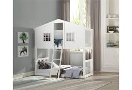 Backwoods pine log bunk bed. Acme Furniture Rohan Cottage 37410 White Twin Twin Bunk Bed In Cottage Style With Pink Accents Corner Furniture Bunk Beds