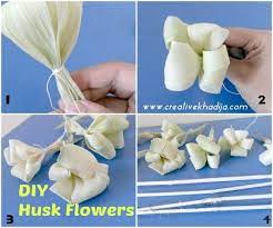 36 x 12 x 2 sheet of floral styrofoam medium craft paintbrush maize yellow acrylic paint. How To Make Corn Husk Flowers Bouquet For Fall Corn Husk Corn Husk Wreath Corn Husk Dolls