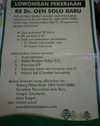 Promote loker wa 085601258887 bit.ly/2fnn5ol. Pusat Karir Ukdw On Twitter Lowongan Kerja Rs Dr Oen Solo Baru Silahkan Bergabung