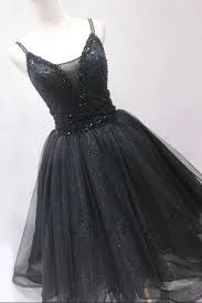 A Line Short Black Tulle Homecoming Dress From Modcody Black Prom Dress Short Homecoming Dresses Short Black Short Graduation Dresses