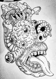 They develop imagination, teach a kid to be accurate and attentive. Tattoo Random Doodle Art Psychedelic Mushrooms Eyes Tongue Trippy Coloring Pages Dark Art Illustrations Psychedelic Coloring Pages