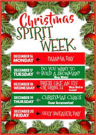 Spirit week ideas for spirit days. Williams Heights Elementary School