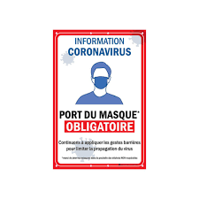 Le port de ce type de masque est bien plus contraignant (inconfort thermique, résistance respiratoire) que celui d'un. Panneau Port Du Masque Obligatoire En Akilux Grand Format Signaletique Express