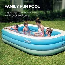 Sable Inflatable Pool Family Swim Center Pool For Kids Adults Backyard Outdoor 92 X 56 X 20 For Ages 3 Lovely Novelty Inflatable Pool Inflatable Swimming Pool Kid Pool