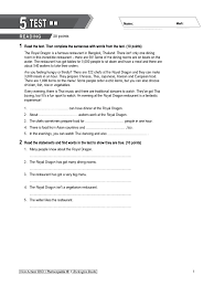 Unit 1 extra practice 1 burlington books 11 complete the sentences with the words below. Newaction1 Test U5 2 Thailand Restaurants