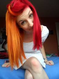 Lovelydyedlocks Red Hair Tumblr Half And Half Hair Brown Hair Dye