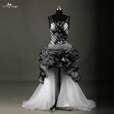 Simple wedding gown with deep cleavage. Short Black Wedding Dresses Fashion Dresses