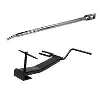 Strap Winder w/ Winch Bar for Flatbed Trailer - Black Powder Coated Steel