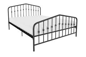 Headboard and footboard feature decorative round finial posts. Novogratz Bushwick Metal Bed Full Black Walmart Com In 2021 Black Bed Frame Headboard And Footboard Iron Bed Frame