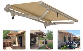 Learn how to build an arbor or awning along your deck railing at decks.com. Retractable Awnings Patio Awnings Sw Sun Control Shade Systems