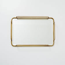 Check spelling or type a new query. Fishs Eddy Gilded Cafe Mirror Tray Brass