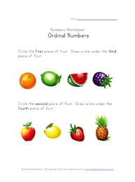 Ordinal numbers esl printable matching exercise worksheet for kids. Ordinals Numbers Fruit Theme All Kids Network