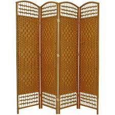 This six foot tall room divider is built from natural plant fiber woven over a lightweight wooden frame. Oriental Furniture 5 1 2 Ft Tall Fiber Weave Room Divider Light Beige 4 Panel Walmart Com Walmart Com