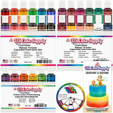 Details About 30 Color Cake Food Coloring Liqua Gel Ultimate Set 75 Fl Oz 20ml Bottles