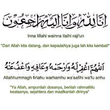 Innalillahi wainnailaihi rojiun artinya apa? Inalillahi Wainailaihi Rojiun Allahumma Firlahu