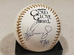Was inducted into the national baseball hall of fame in 2016, receiving the all time highest percentage of the vote. Ken Griffey Jr Autographed Gold Glove Baseball Ltd Ed 47 99 Beckett Coa Bas Ebay