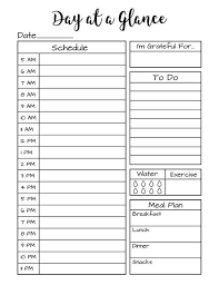 Month At A Glance Printable Day At A Glance Bullet Journal Etsy Daily Schedule Printable Daily Bullet Journal Journal Template