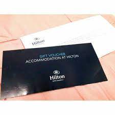 The hilton gift card and hilton business gift card may be used only at hilton hotels and properties worldwide that accept american express® cards. Hilton Hotel 2d1n Gift Voucher Nyb50 Tickets Vouchers Gift Cards Vouchers On Carousell