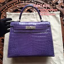 Hermes Kelly 董衣草紫鳄鱼皮 Hermes Bag Bags Top Handle Bag