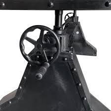 Includes power reclining loveseat with console and power reclining sofa. Ironclad Dining Table Industrial Adjustable Iron Base Metal Top Rustic Deco Incorporated