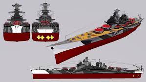 Heidemann Class Super Battleship 1942 Refit By Theocomm Battleship New Battleship Warship Model