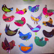 1st And 2nd Grade Bird Collages For The Love Of Art Spring Art Projects Art For Kids Kindergarten Art