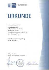 Schauen sie sich screenshots an, lesen sie aktuelle kundenrezensionen, und vergleichen sie bewertungen für anerkennung in deutschland. Urkunde In Anerkennung Fur Besondere Verdienste Fur Die Berufsausbildung Ihk Braunschweig Lavie Reha Ggmbh Reha Zwischen Harz Heide