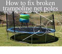 Attach the bungee loops to the net. How To Fix Broken Trampoline Net Poles House Of Hepworths