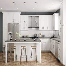 Project source select line of cabinetry features. Hampton Bay Shaker Ready To Assemble 34 In W X 96 In H X 25 In D X Plywood Kitchen Cabinet Scribe Molding In Denver White Hkd Sm8 The Home Depot