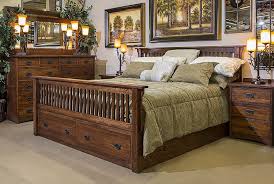 Old Cannery Classics 925 Queen Size Mission Rake Bed W Storage Furniture Home Bedroom Bed